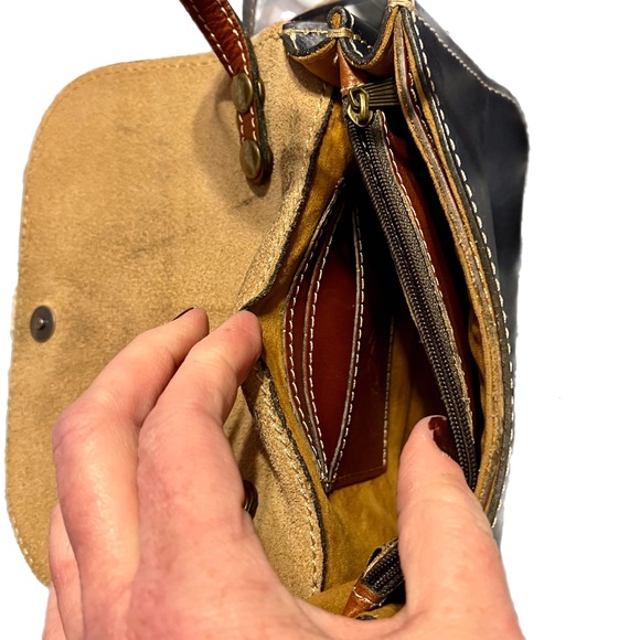 Vintage Patricia Nash Navy Blue leather crossbody bag - Picture 7 of 7